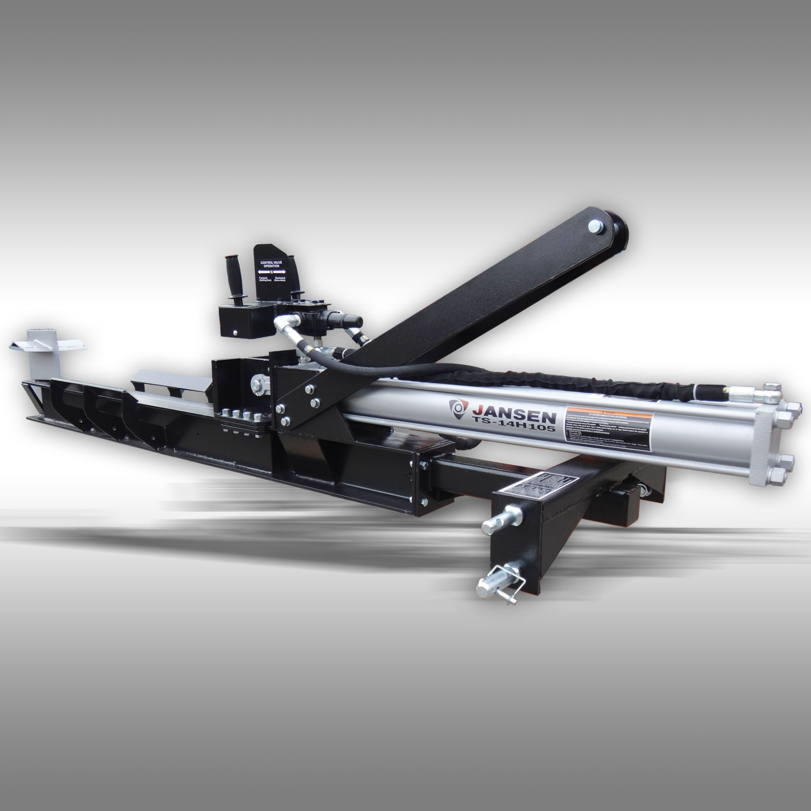 Štiepačka dreva Jansen TS-14L105, ležiaca pre traktor, hydraulická, 14 t