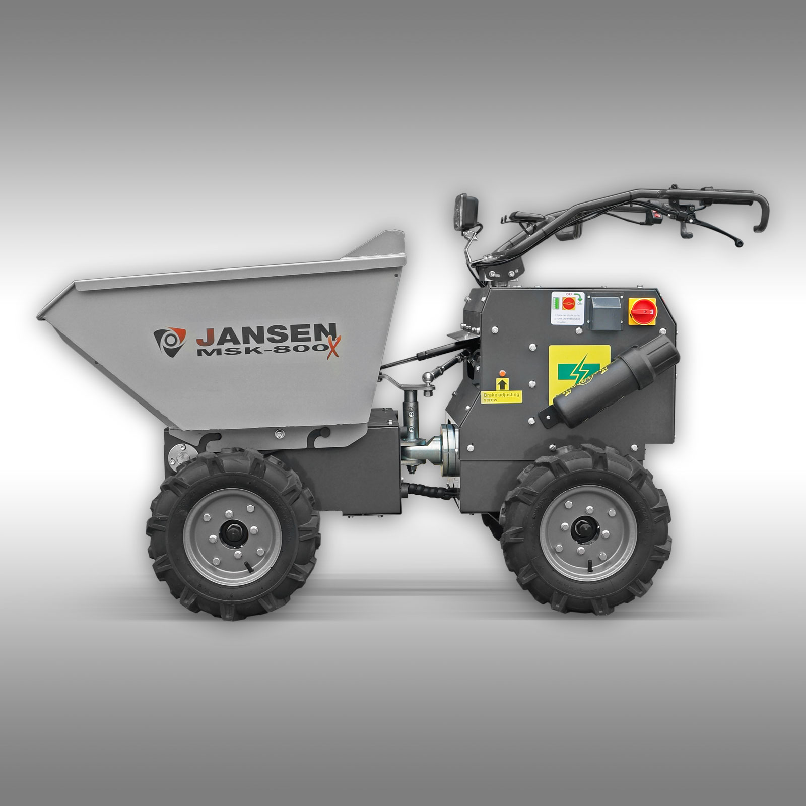 Jansen MSK-800X 4x4 Kĺbový kolesový elektrický dumper, 800 W elektromotor