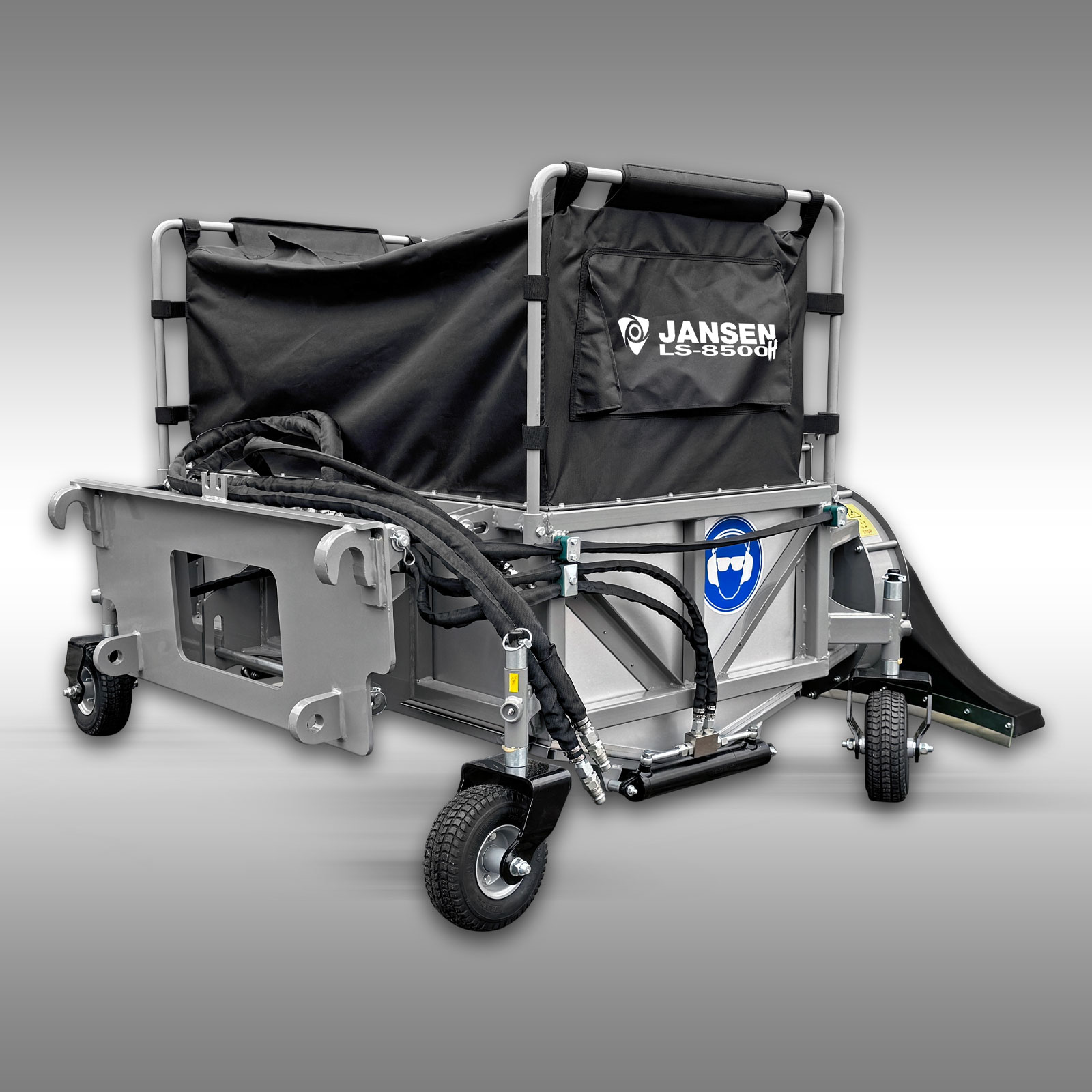 Jansen LS-8500H Vysávač lístia, hydraulika, s euro úchytom, na čelný nakladač, 1,5m