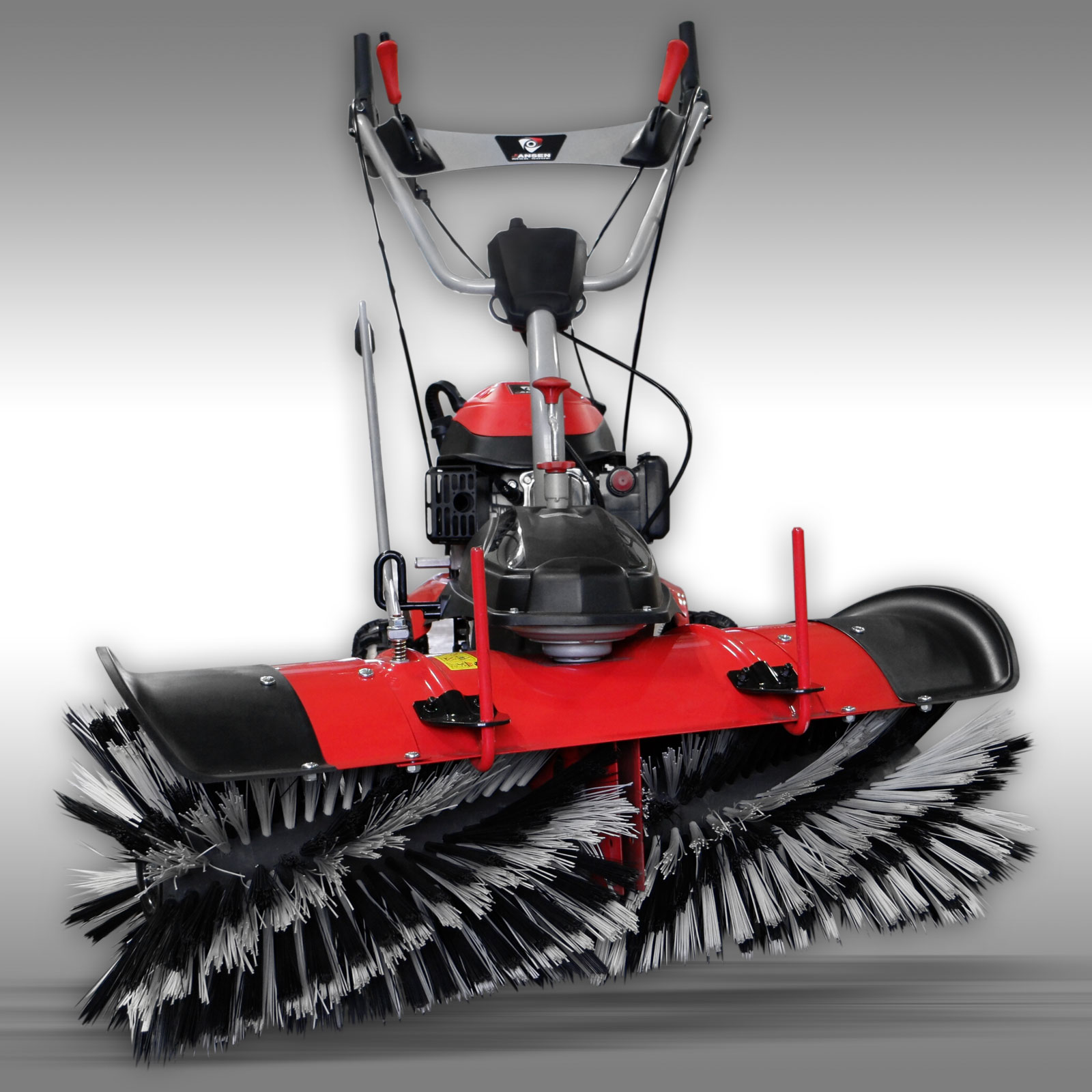 Jansen MKB-500E Motorová metla s pluhom, zbernou nádržou a elektrickým štartérom