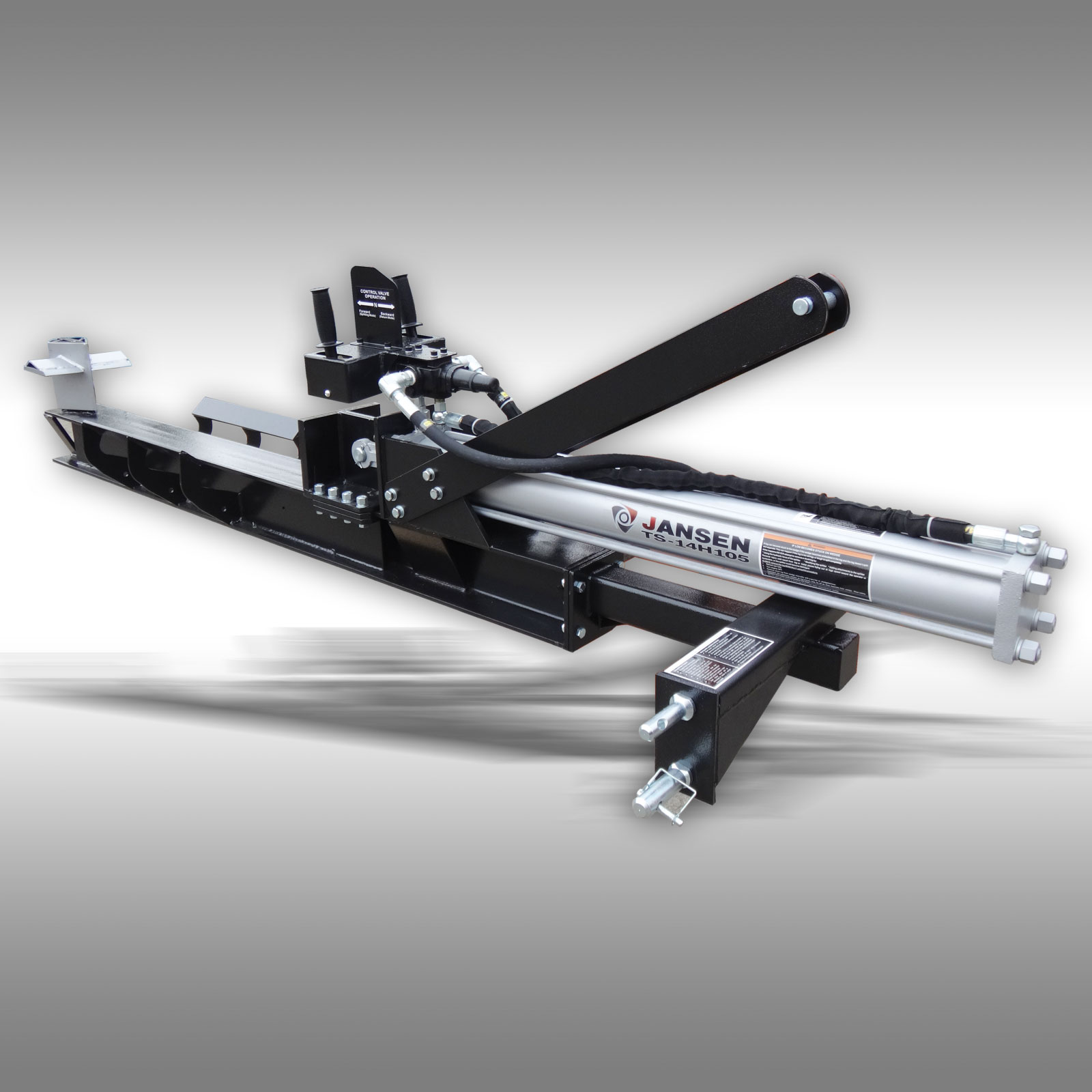 Štiepačka dreva Jansen TS-14L105, ležiaca pre traktor, hydraulická, 14 t