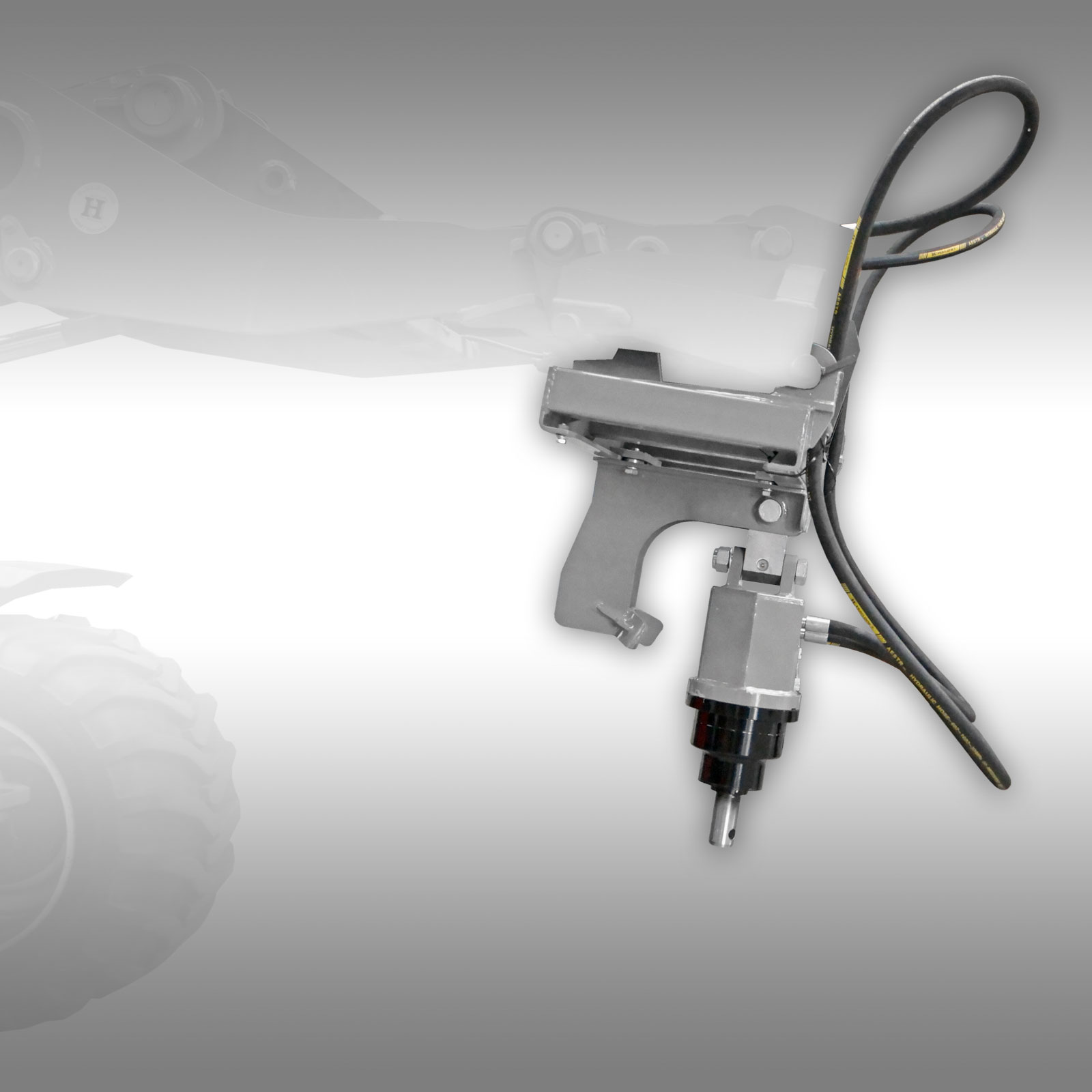 Jansen HBG-5000 Hydraulický zemný vyvrták na čelný nakladač, vrátane 2 vrtákov