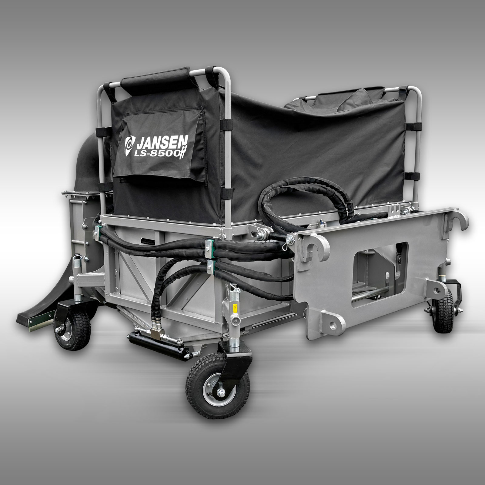 Jansen LS-8500H Vysávač lístia, hydraulika, s euro úchytom, na čelný nakladač, 1,5m