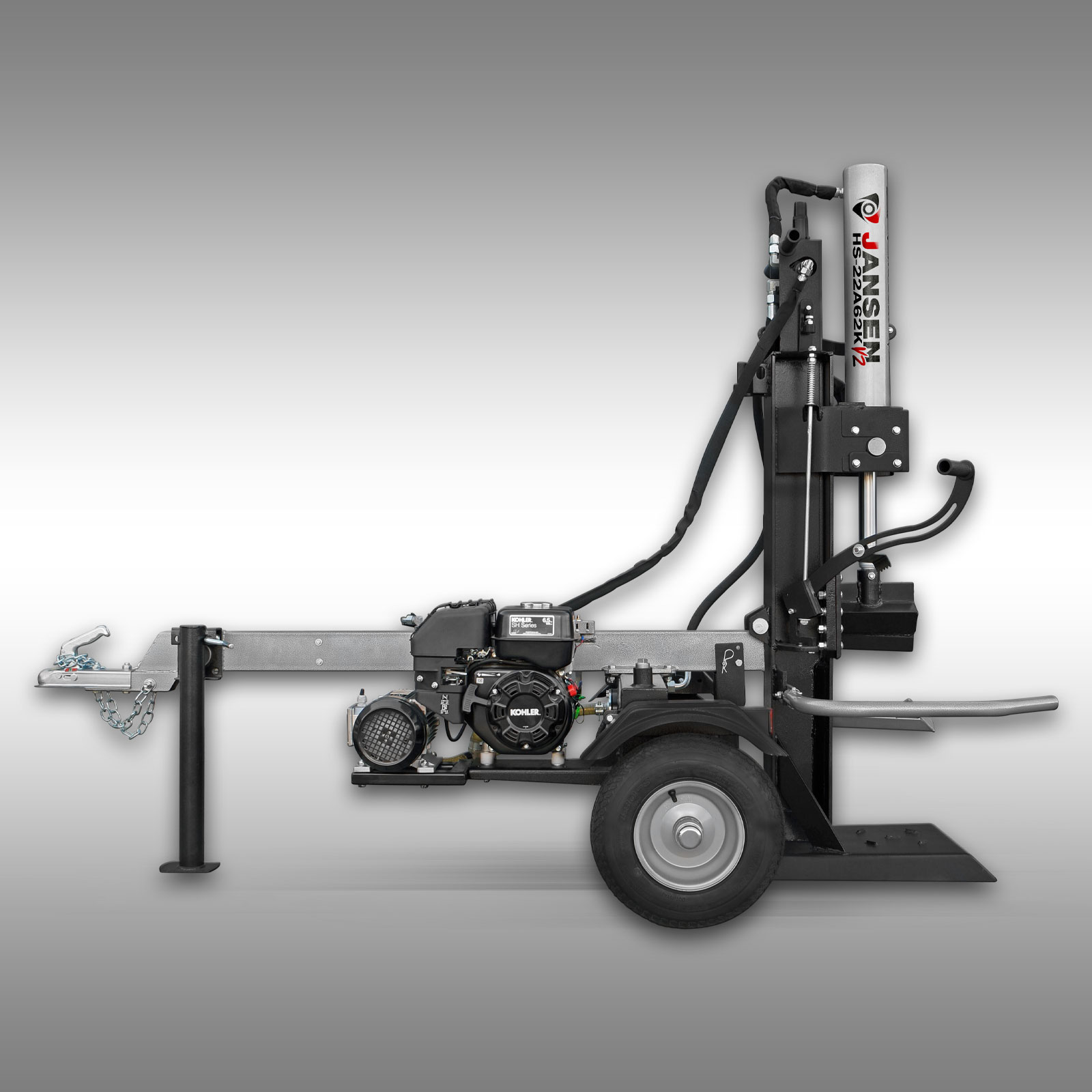 Štiepačka dreva Jansen HS-22A62K-V2, 22 t, 62 cm, benzí.+elekt.