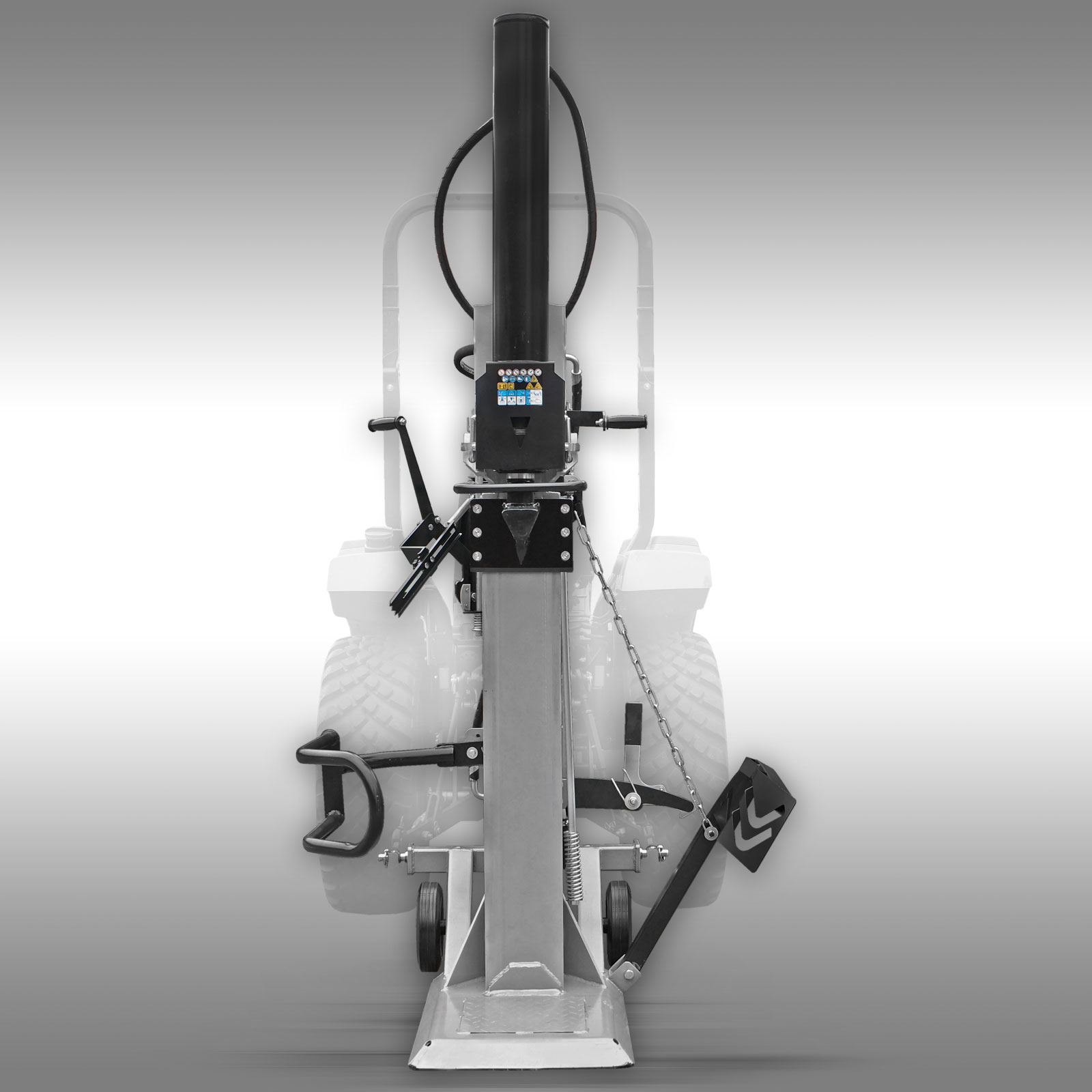 Štiepačka dreva Jansen TS-30, 30 t (PTO), stojaca, so zdvihákom dreva