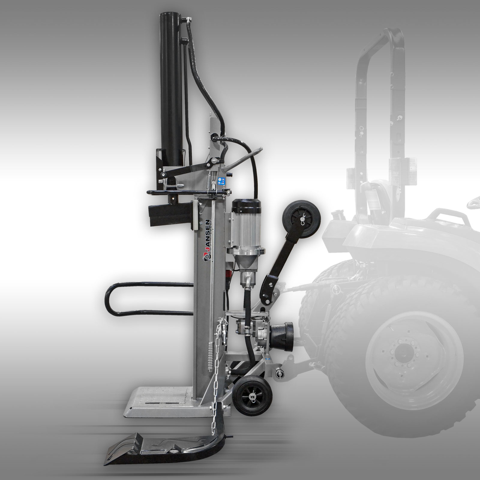 Štiepačka dreva Jansen TS-30K, 30 t kombi (PTO + elektrika), so zdvihákom dreva