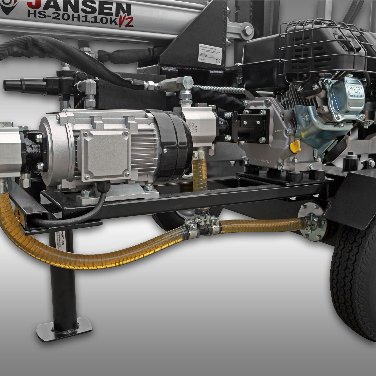 Jansen HS-20H110K-V2, KOMBI, Benzin+Elektro, 20 t štiepačka