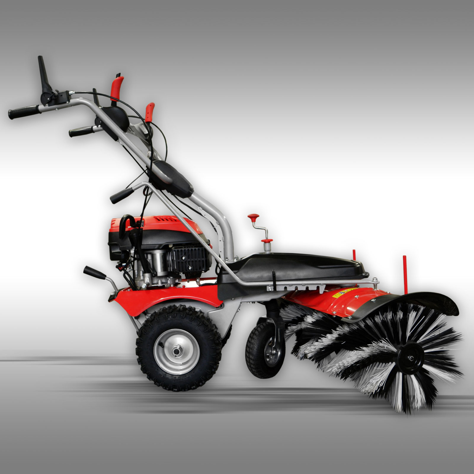 Jansen MKB-500E Motorová metla s pluhom, zbernou nádržou a elektrickým štartérom