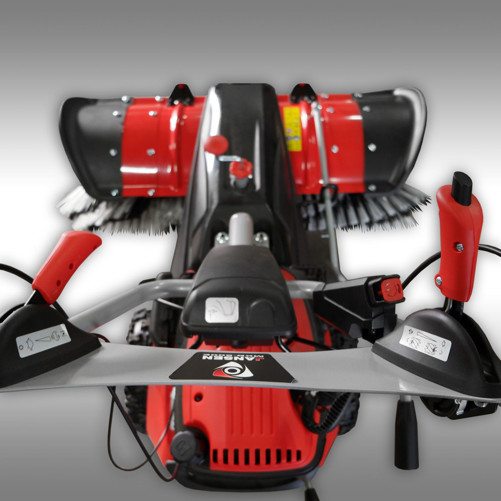 Jansen MKB-500E Motorová metla s pluhom, zbernou nádržou a elektrickým štartérom