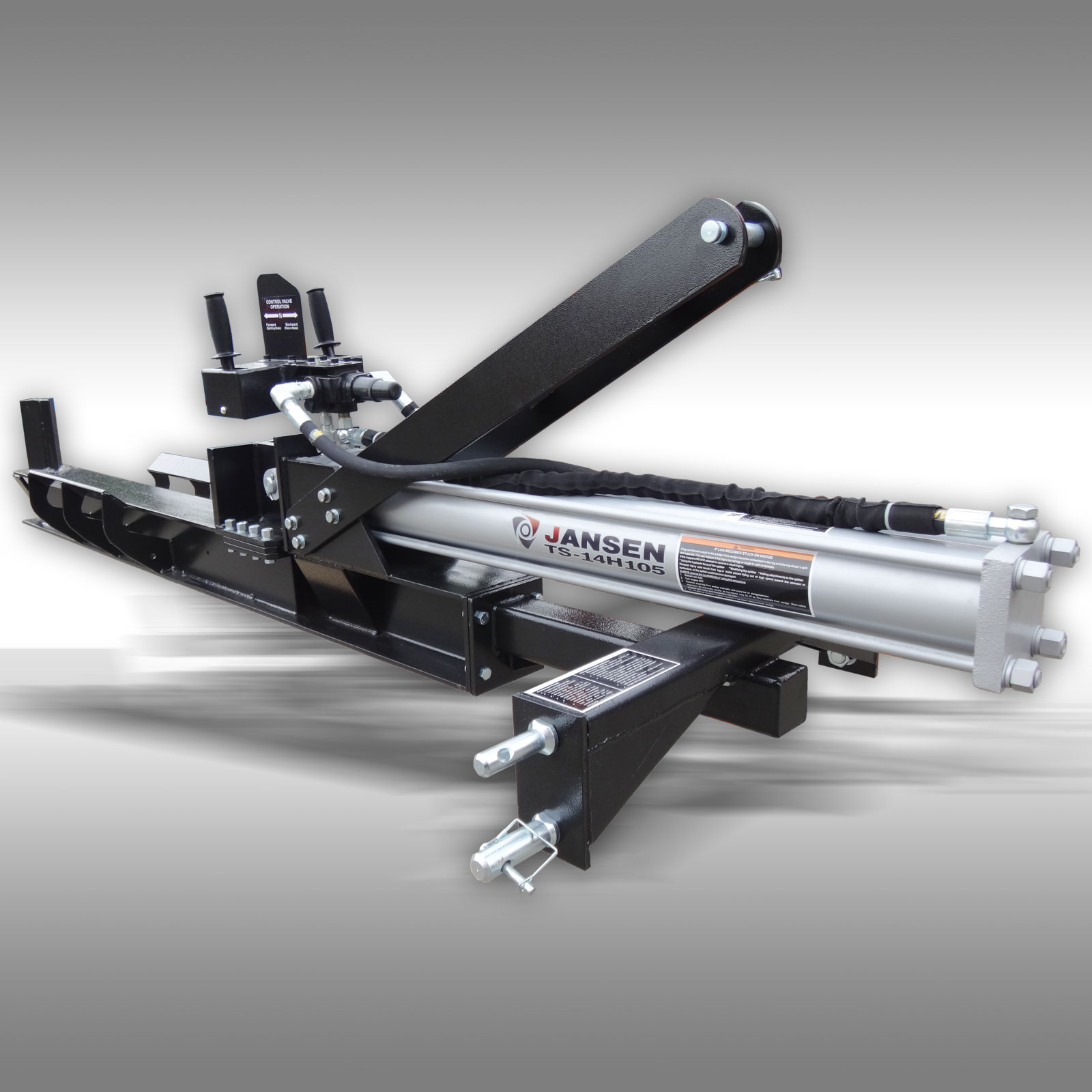 Štiepačka dreva Jansen TS-14L105, ležiaca pre traktor, hydraulická, 14 t