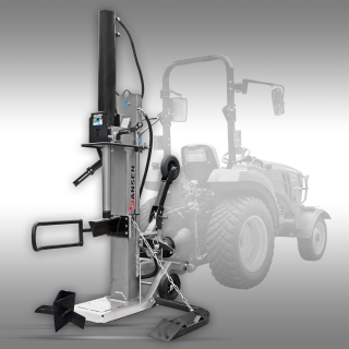 Štiepačka dreva Jansen TS-30, 30 t (PTO), stojaca, so zdvihákom dreva