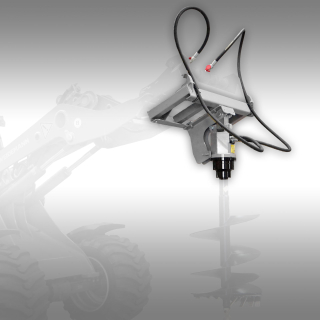 Jansen HBG-5000 Hydraulický zemný vyvrták na čelný nakladač, vrátane 2 vrtákov